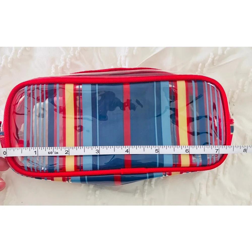 Lancome Zippered Makeup Bag Case Pouch - Clear Plastic Effiel Tower new